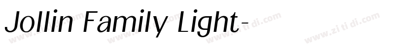 Jollin Family Light字体转换
